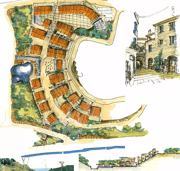 <p>Sant Pol de Mar / Barcelona</p>
<p>Urbanización de 34 casas unifamiliares</p>