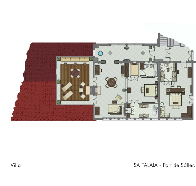 <p>240 Beds</p>
<p>Port de Soller / Majorca / Spain</p>
<p>In colaboration with Architekten RKW Düsseldorf / Germany</p>
<p>Project for the new interior distribution of spaces, new exploitation concept for the hotel.</p>
<p>(PLOENZKE), actually owned by  