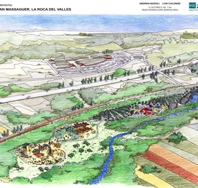 <p>Sta. Agnès de Malanyanes / La Roca del Vallès, Barcelona</p>
<p>Centro Comercial „La Roca Stores“ en colaboración con Architekten RKW Düsseldorf.</p>